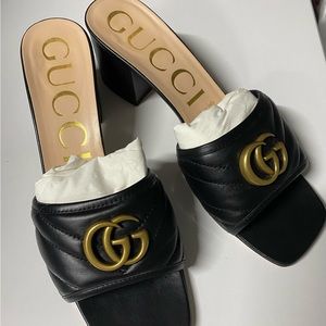 Gucci Double G. black Slides